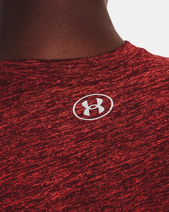 Damen UA Tech™ Twist T-Shirt, Red, pdpMainDesktop image number 3